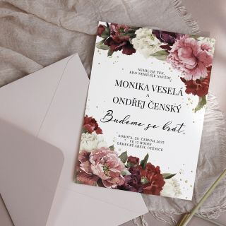 Nová kolekce svatebních tiskovin v bohatých tónech vínové a růžové 💕 A aby to nebylo jen u oznámení, připravíme vám ve...