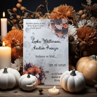 Když se láska snoubí s temnou elegancí, vznikne svatební oznámení, které si prostě zapamatujete. Tento svatební design...